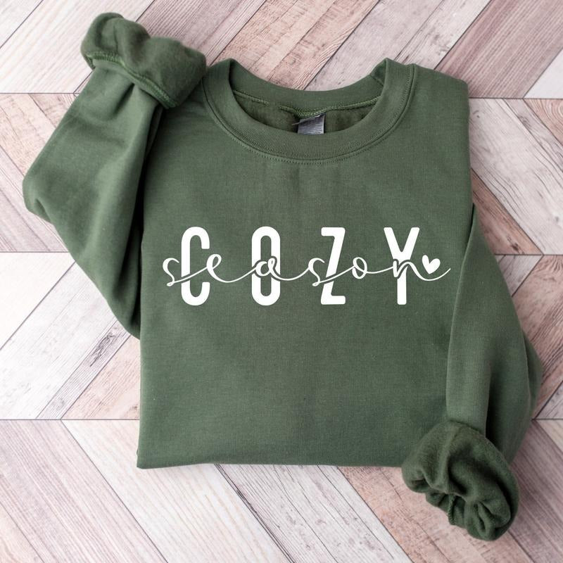 Cozy Season Sweatshirt, Get Cozy Sweatshirt, Cozy Season Merry Christmas, Christmas Sweatshirt, Winter Sweatshirt, Stay Home, Cozy Vibes Classic Cotton