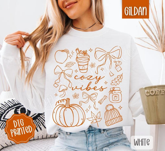 Cozy Vibes Sweatshirt, Trendy Fall Crewneck