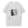 Crazy Cat Lady Black Cat Silhouette Sitting Tail Tshirts Sweater