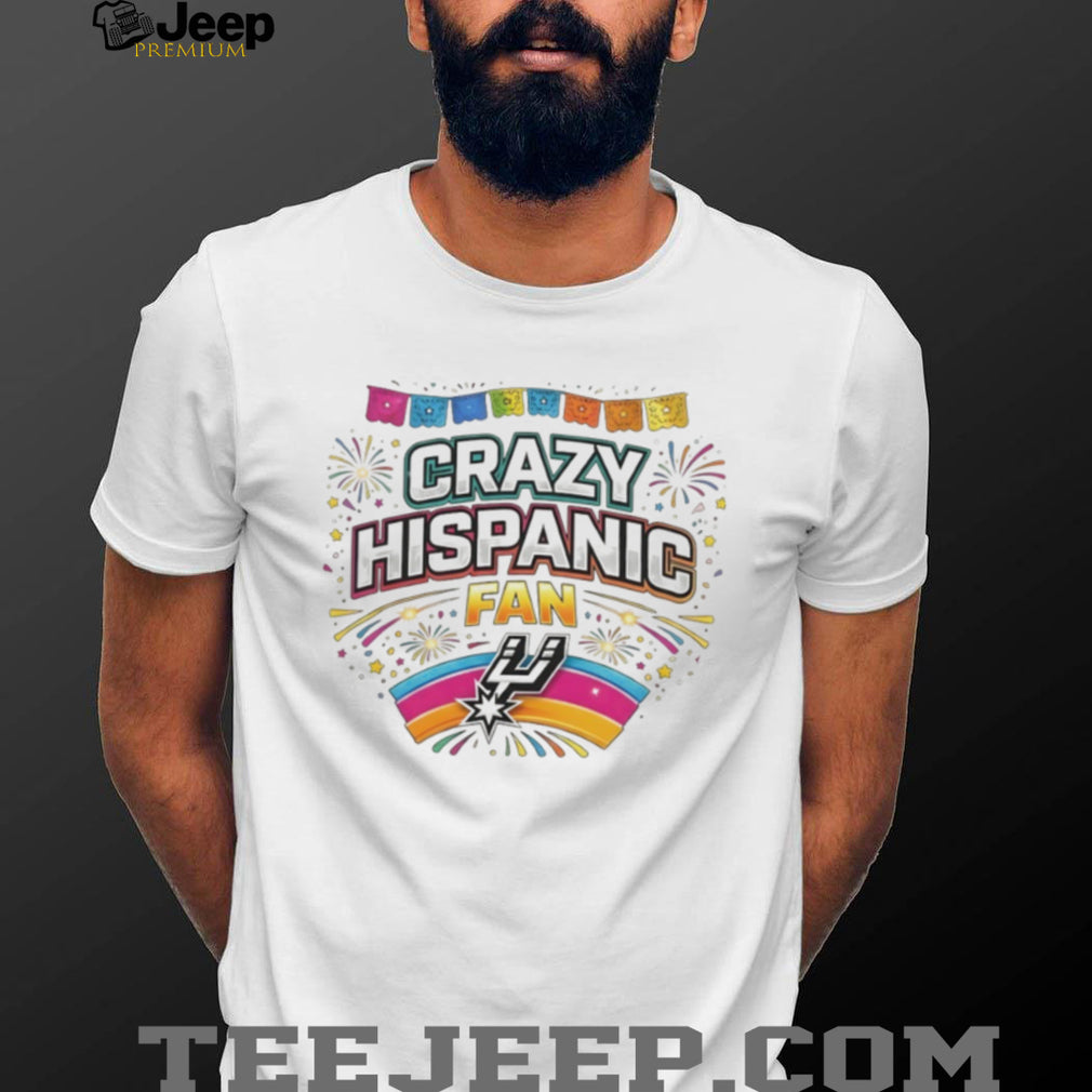 Crazy Hispanic Fan San Antonio Basketball Fiesta Colorful T Shirt