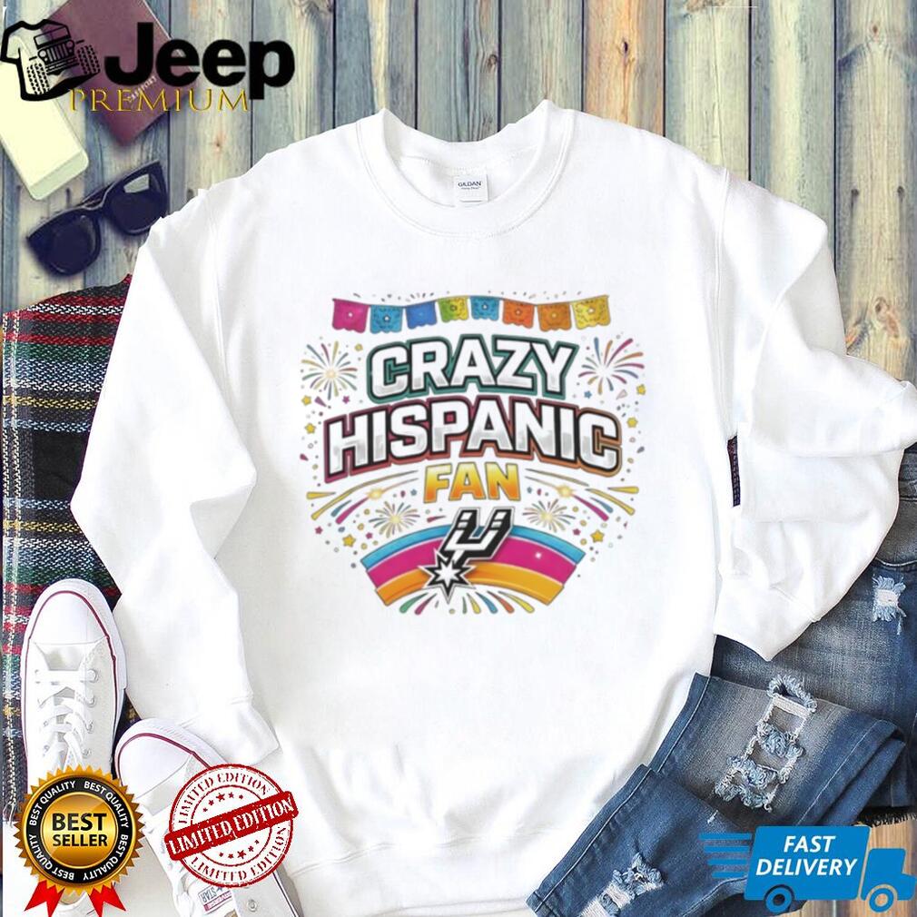 Crazy Hispanic Fan San Antonio Basketball Fiesta Colorful T Shirt