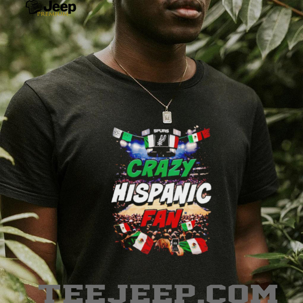 Crazy Hispanic Fan San Antonio Basketball Mexico Flag T Shirt