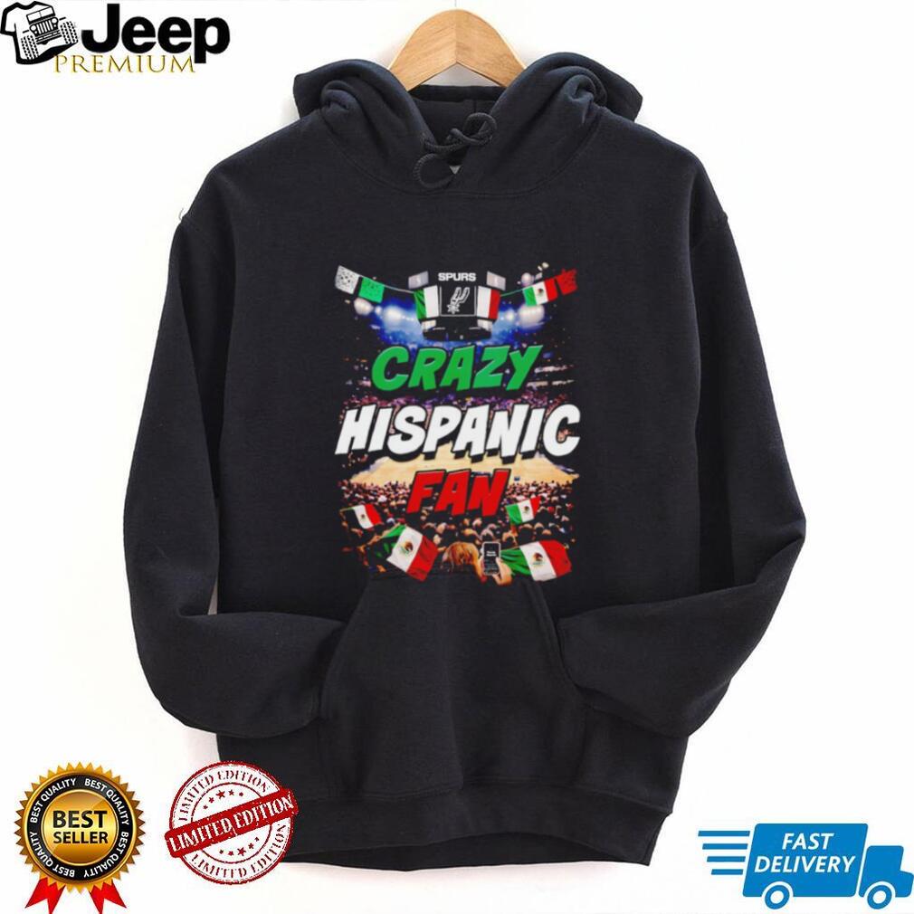 Crazy Hispanic Fan San Antonio Basketball Mexico Flag T Shirt