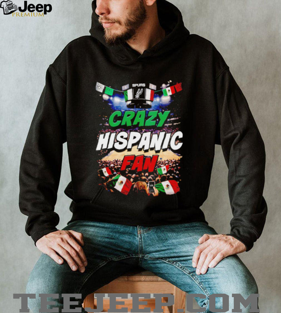 Crazy Hispanic Fan San Antonio Basketball Mexico Flag T Shirt