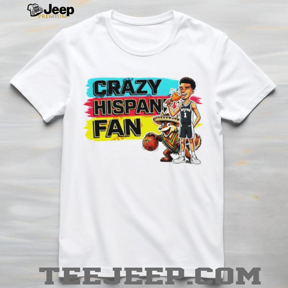 Crazy Hispanic Fan Victor Wembanyama Spurs Basketball Art T Shirt