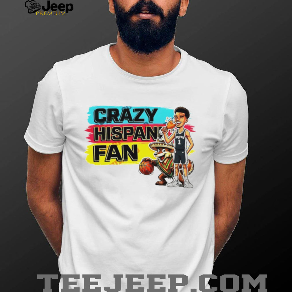 Crazy Hispanic Fan Victor Wembanyama Spurs Basketball Art T Shirt