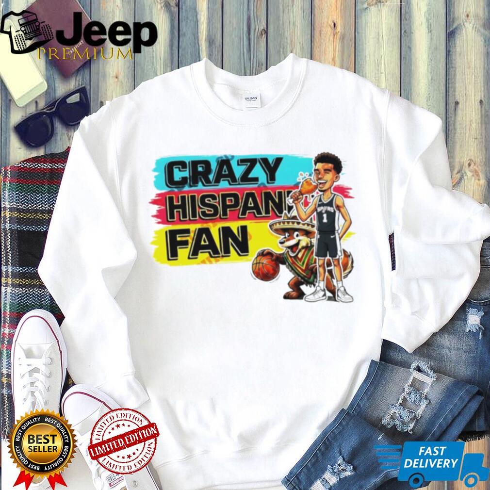 Crazy Hispanic Fan Victor Wembanyama Spurs Basketball Art T Shirt