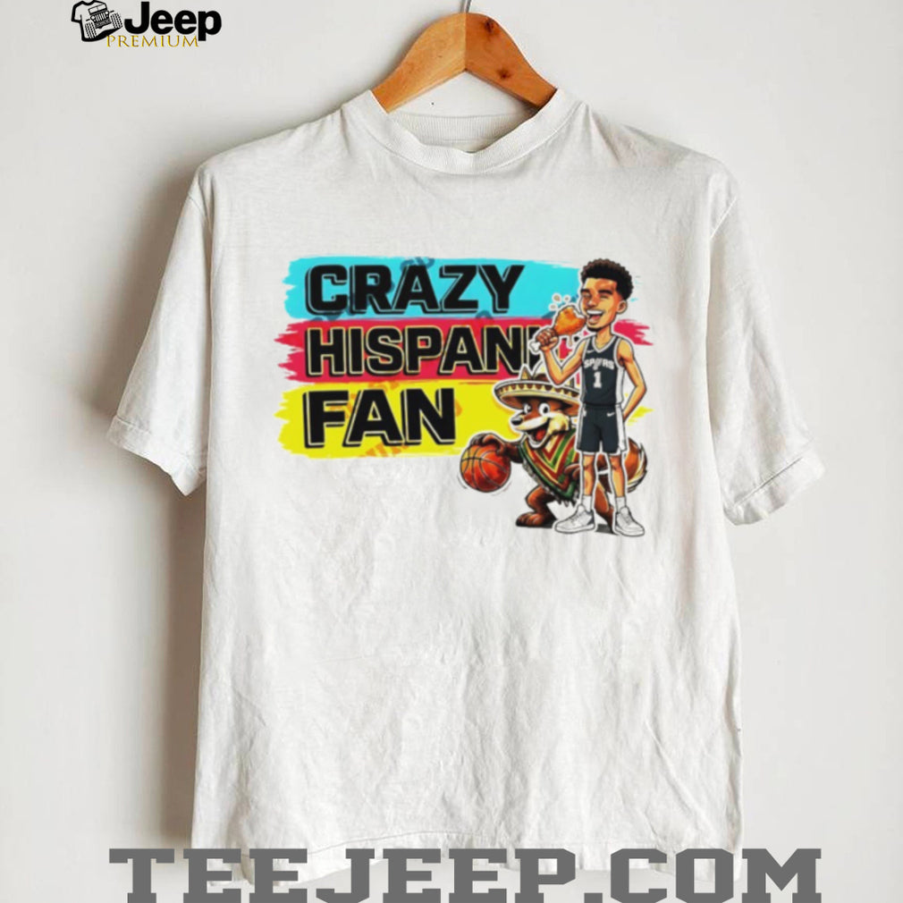 Crazy Hispanic Fan Victor Wembanyama Spurs Basketball Art T Shirt