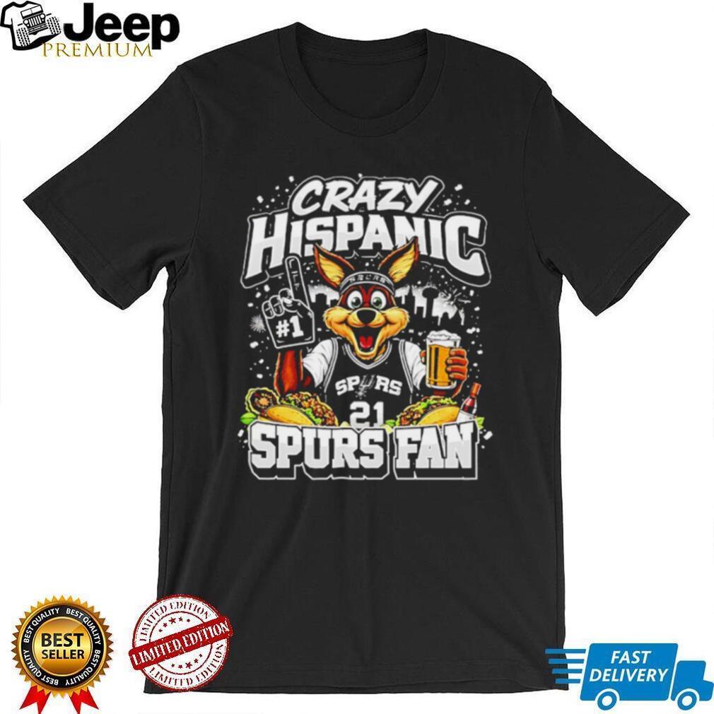 Crazy Hispanic Spurs Fan Coyote Mascot Tacos and Beer Graphic T Shirt