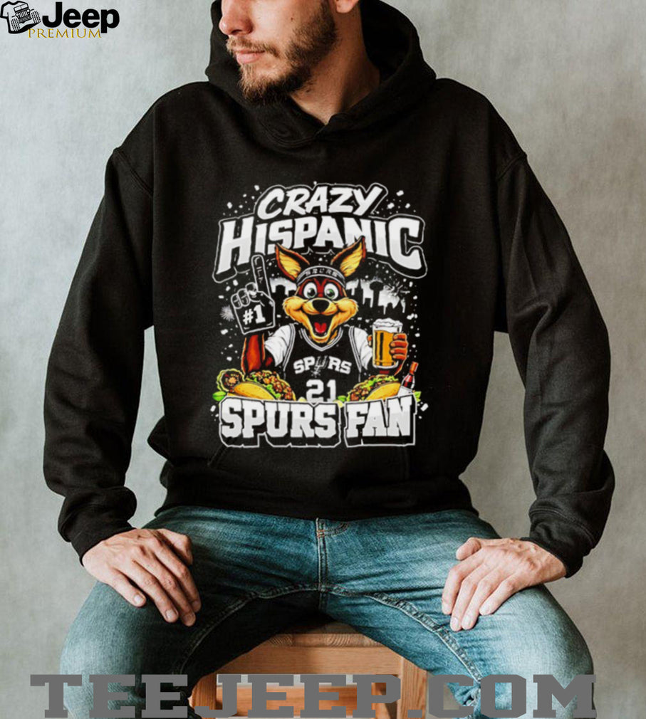 Crazy Hispanic Spurs Fan Coyote Mascot Tacos and Beer Graphic T Shirt