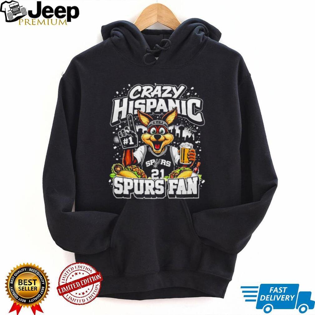 Crazy Hispanic Spurs Fan Coyote Mascot Tacos and Beer T Shirt