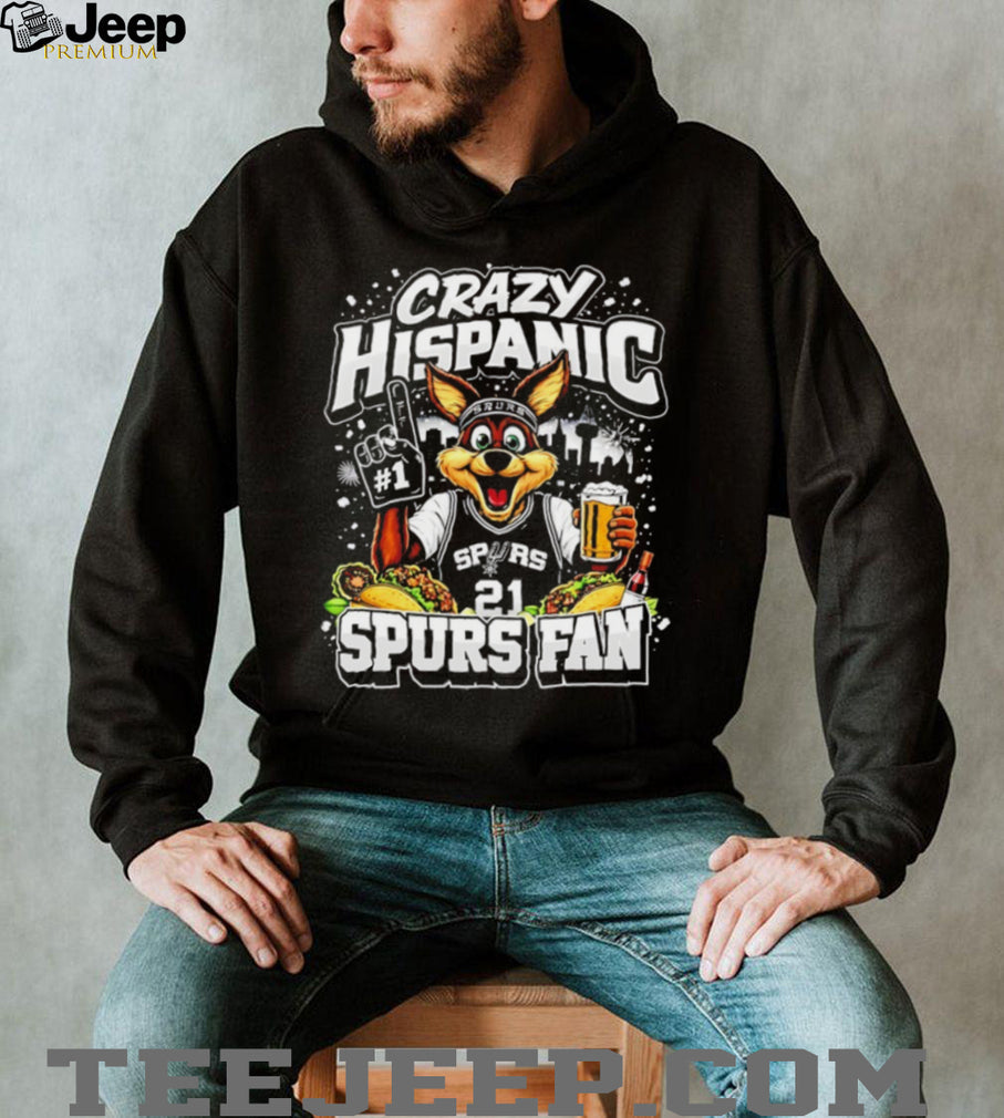 Crazy Hispanic Spurs Fan Coyote Mascot Tacos and Beer T Shirt