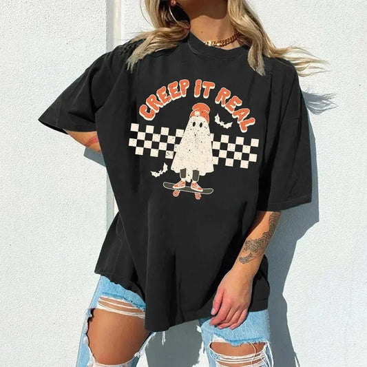 Creep It Real Shirt, Retro Halloween Ghost Shirt, Vintage Ghost Halloween Shirt, Witch Shirt, Retro Fall Shirt, Fall Halloween Gift Shirt