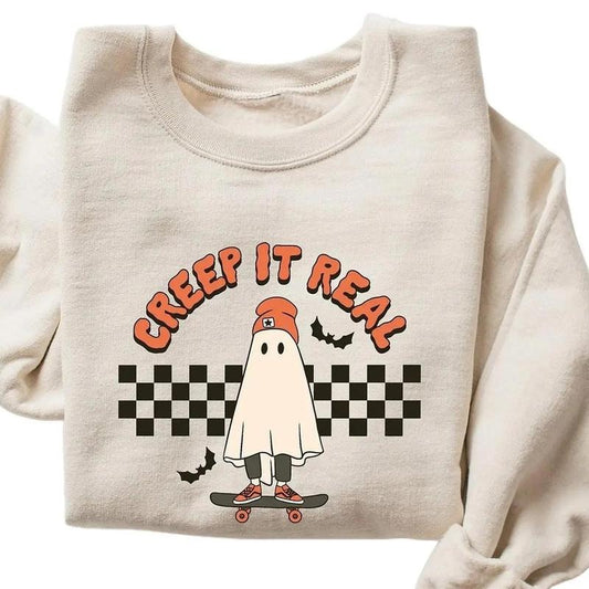 Creep It Real Sweatshirt, Retro Halloween Hoodie, Halloween Costume, Halloween Sweater, Halloween Gifts