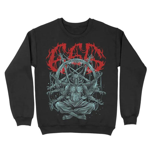 Crewneck Sweatshirt - Red 666 Mark of The Beast, Halloween, Fall, Spooky Sweatshirt, Devil Sweatshirt
