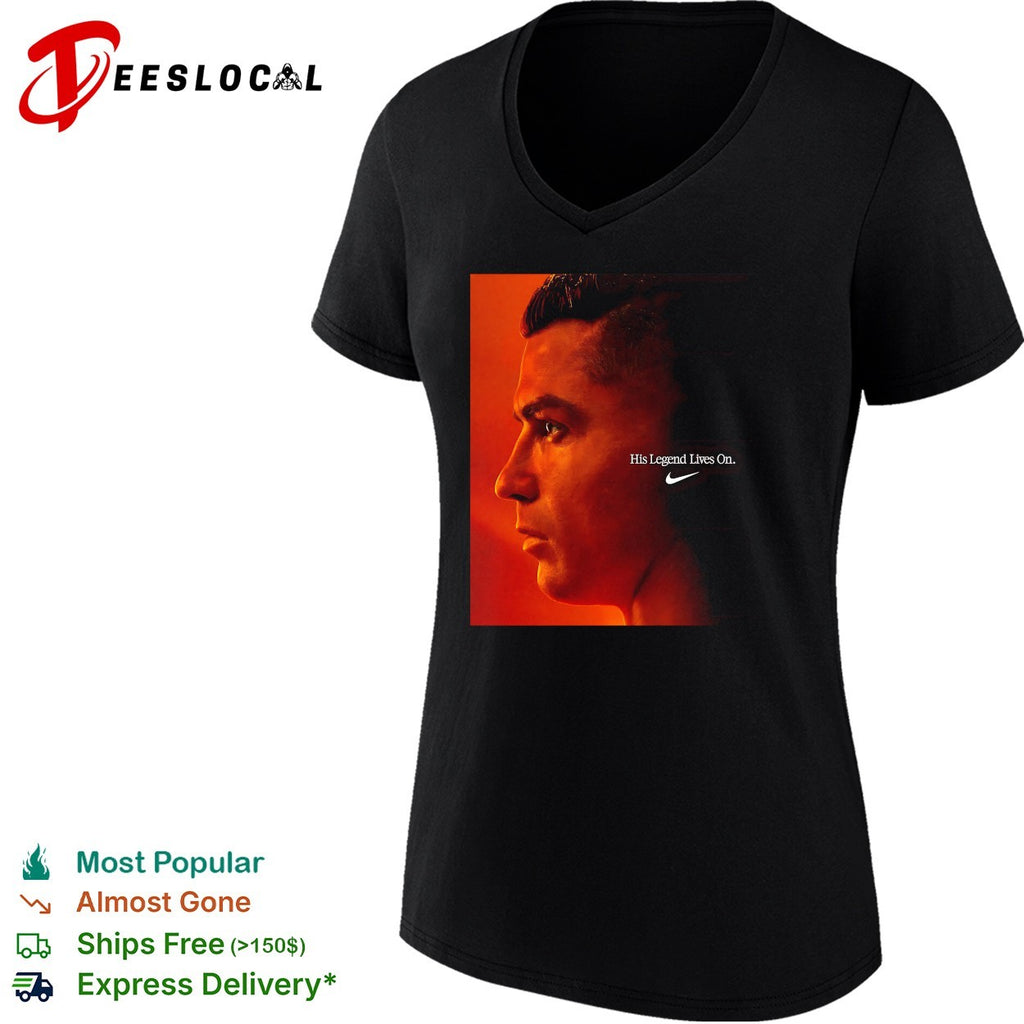 Cristiano Ronaldo his legend lives on profile portrait shirt