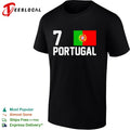 Cristiano Ronaldo number 7 Portugal flag shirt