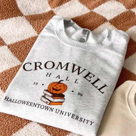 Cromwell Hall Crew Sweatshirt - Shirt - Hoodie, Pumpkin Patch Shirt, Fall Tee, HP Fan Gift, Halloween Shirt, Halloween Tee, Full Color, For Men, For Women, Classic Fashion, Full Sizes, Tee Print