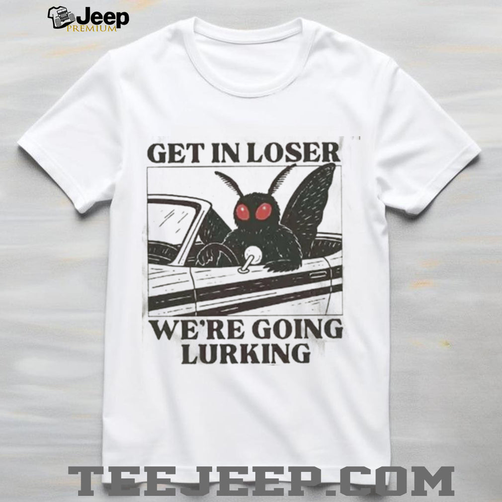 Cryptid Mothman Funny Vintage Retro Alien Car Meme Shirt