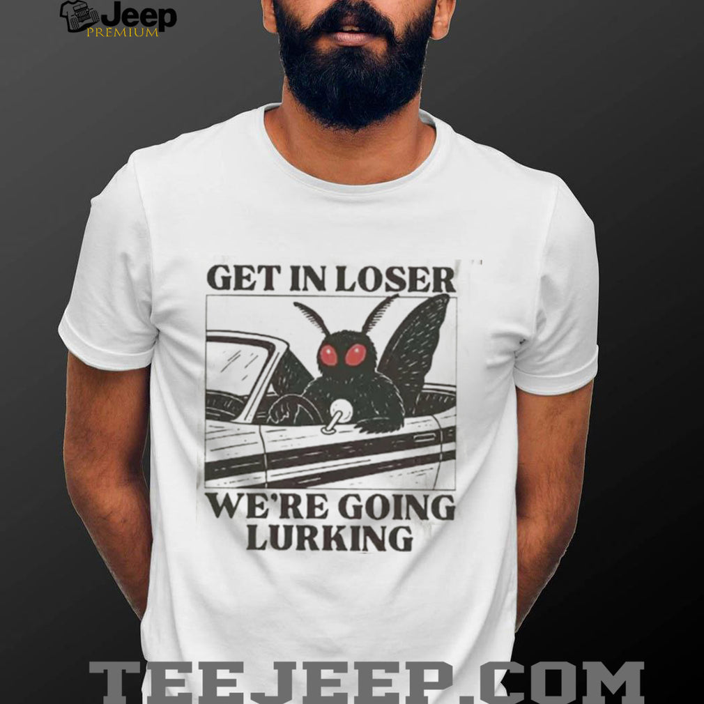 Cryptid Mothman Funny Vintage Retro Alien Car Meme Shirt