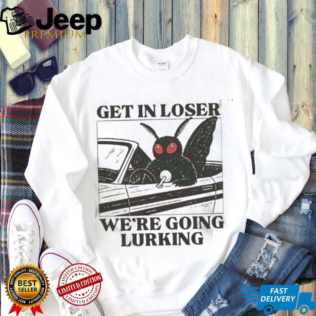 Cryptid Mothman Funny Vintage Retro Alien Car Meme Shirt