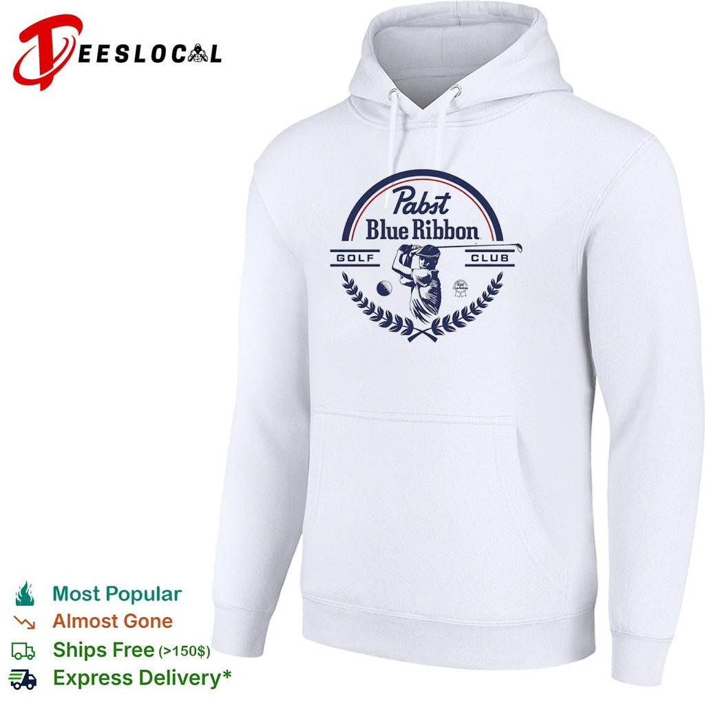 Pabst Blue Ribbon Golf Club Logo Beer PBR shirt