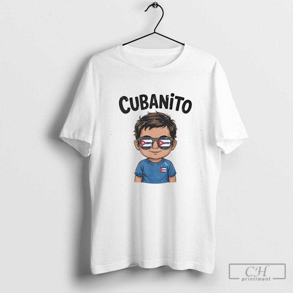 Cubanito Glasses Cuba Flag Shirt Sweater