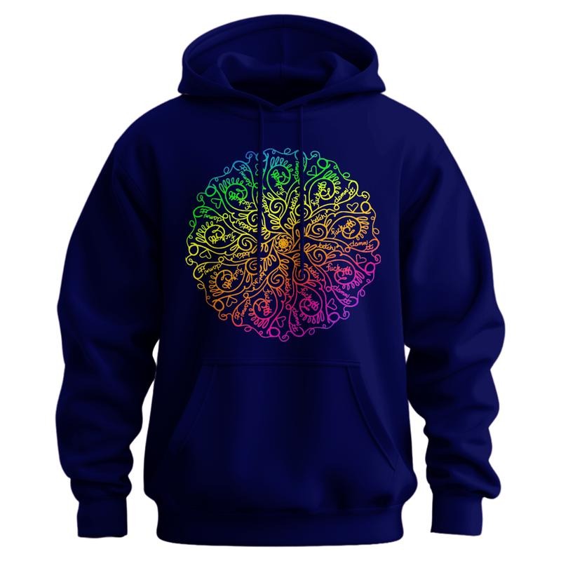 Curse Word Mandala Hoodie - Graphic Hoodie with Unique Design for Casual Wear T-Shirts, Sweatshirt | WearSparks.com