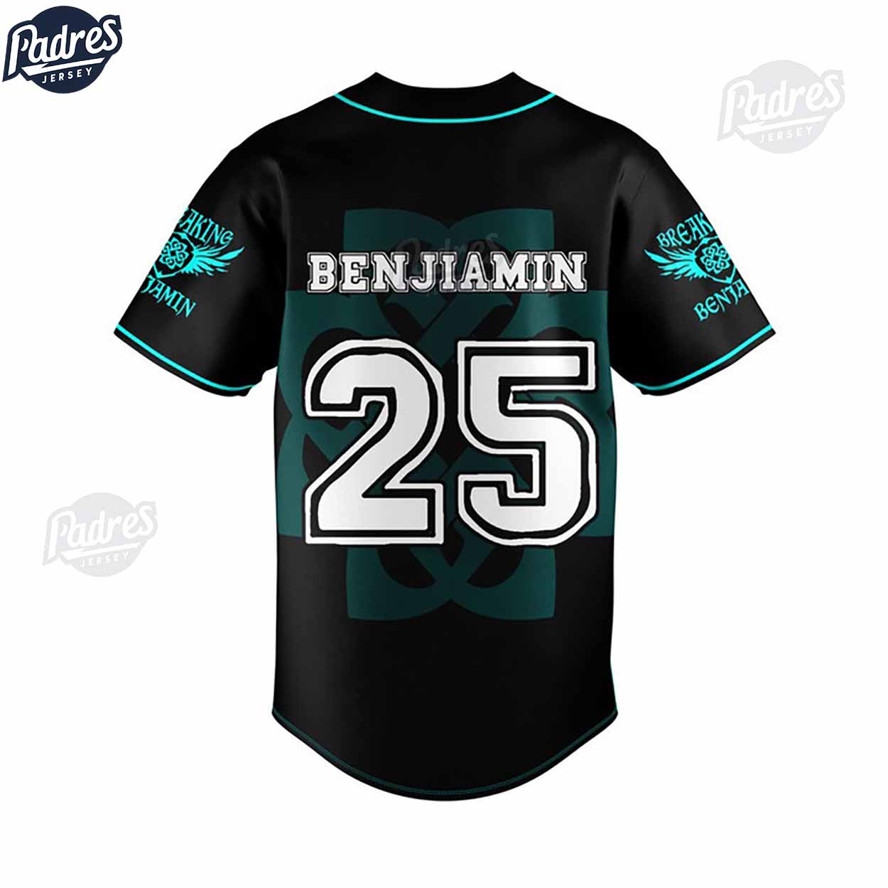 Custom 25Th Anniversary 1999 2024 Breaking Benjamin Baseball Jersey - Padres Jersey Oasis: Elevate Your... (Image 3)