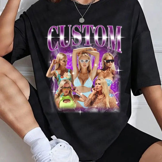 Custom 90s Vintage Bootleg Shirt, Custom Face Shirt, Custom Bootleg shirt, Custom Photo Shirt, custom vintage t shirt, Custom Girlfriend Tee, HL186