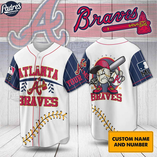 Custom Atlanta Braves Baseball MLB Baseball Jersey - Padres Jersey Oasis: Elevate Your Baseball Style Game... (Image 1)