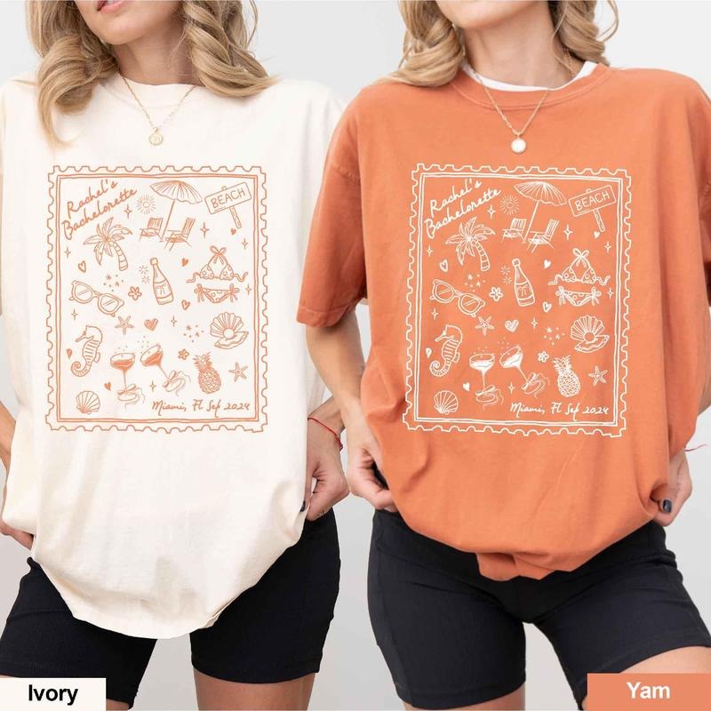 Custom Bachelorette Comfort Colors Shirt, Personalized Bridesmaid T-shirt, Bachelorette Party Graphic Tee, Girls Trip Clothing, Bridal Party Gifts