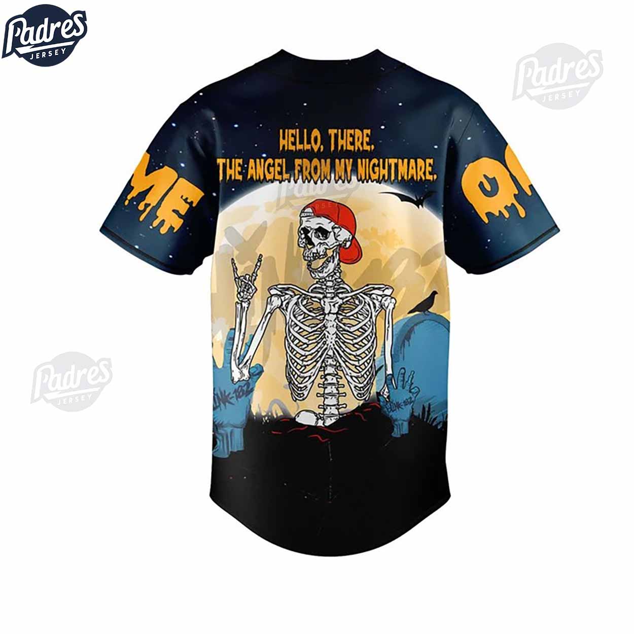 Custom Blink-182 Halloween Baseball Jersey - Padres Jersey Oasis: Elevate Your Baseball Style Game T-Shirts,... (Image 2)
