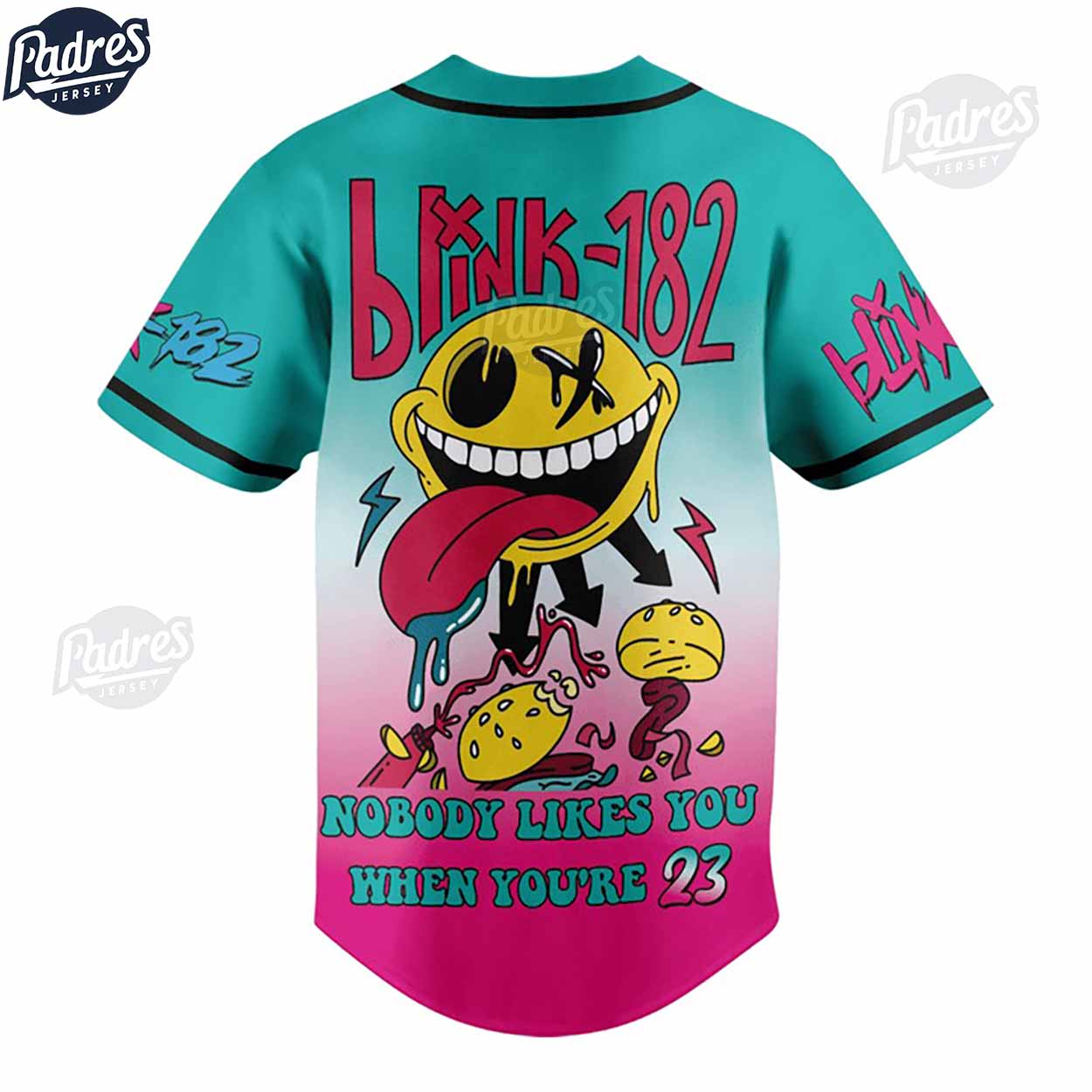 Custom Blink-182 Nobody Likes You When You're 23 Baseball Jersey - Padres Jersey Oasis: Elevate Your Baseball Style Game
