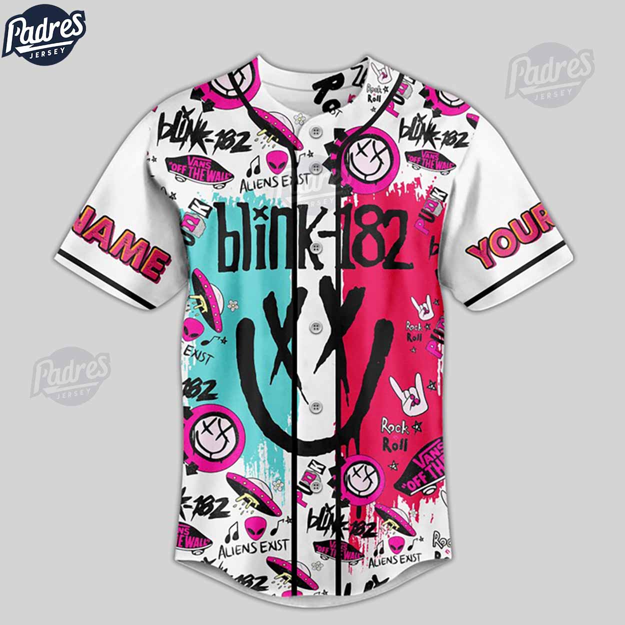 Custom Blink-182 What The Hell Is Wrong With Me Baseball Jersey - Padres Jersey Oasis: Elevate Your Baseball... (Image 3)
