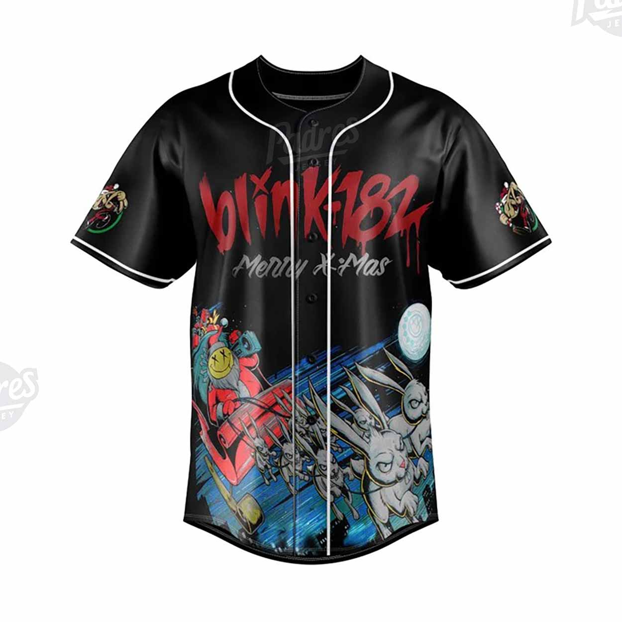 Custom Christmas Blink-182 Baseball Jersey - Padres Jersey Oasis: Elevate Your Baseball Style Game T-Shirts,... (Image 2)