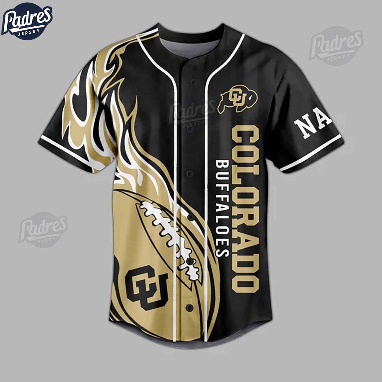 Custom Colorado Buffaloes NCAA Football Baseball Jersey - Padres Jersey Oasis: Elevate Your Baseball Style Game... (Image 2)