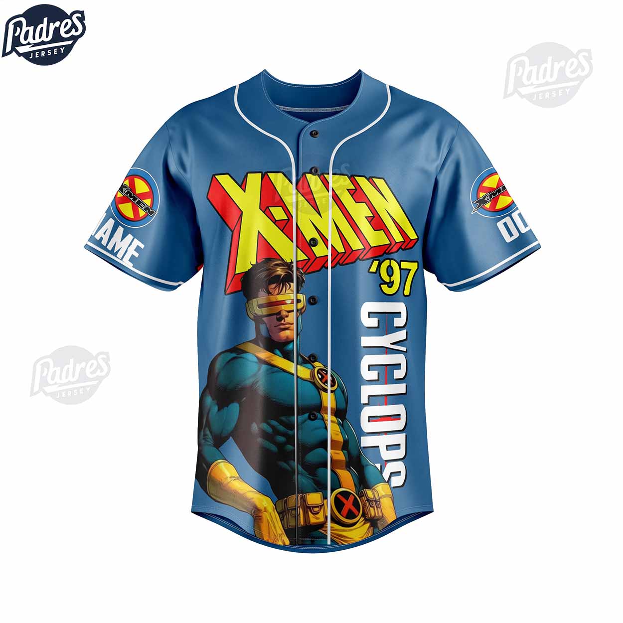 Custom Cyclops X-men 97 Baseball Jersey Style - Padres Jersey Oasis: Elevate Your Baseball Style Game T-Shirts,... (Image 2)