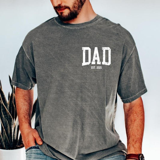 Custom Dad Shirt, Cute Fathers Day Gift, Christmas Gift For Dad, New Dad Shirt, Custom Dad Est Shirt, Gift for Grandpa...