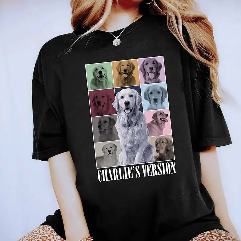 Custom Dog Comfort color shirt, Custom Dog Cat Shirt, Custom Pet Portrait Shirt, HL07