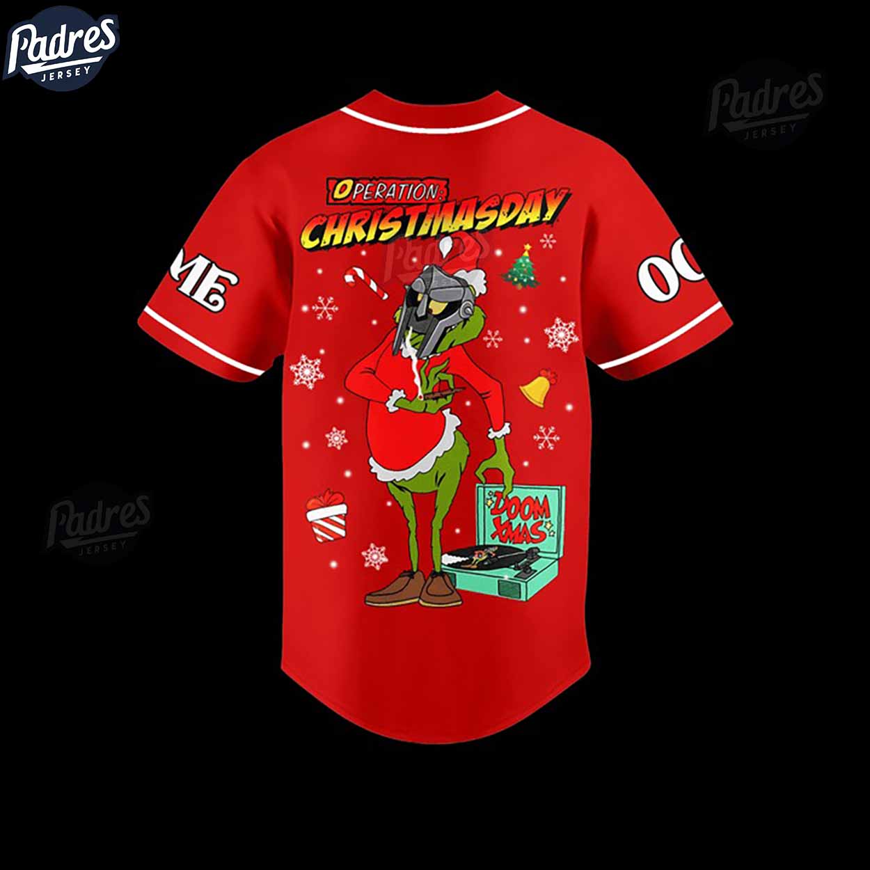Custom Doom Xmas Operation Christmas Day Baseball Jersey - Padres Jersey Oasis: Elevate Your Baseball Style... (Image 3)