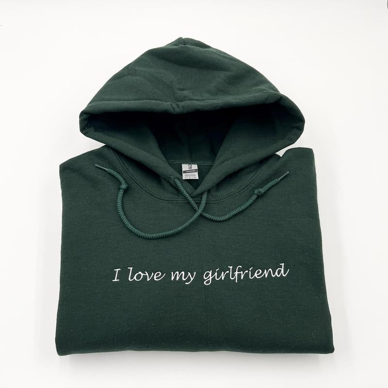 Custom Embroidered Hoodie, Personalized Text Hoodies, Customized Gift for Bride, Embroidery Hoodie, Weddings, Matching,...