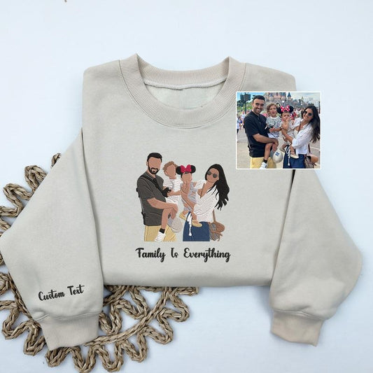 Custom Embroidered Portrait Sweatshirt