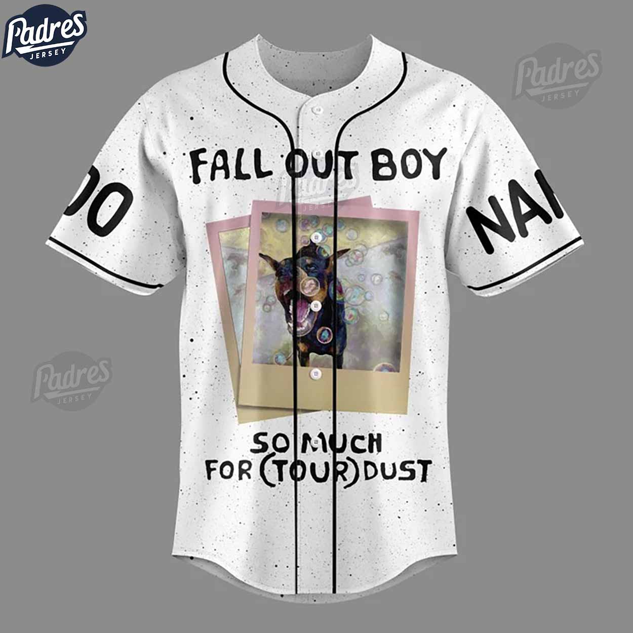 Custom Fall Out Boy So Much For Tour Dust White Baseball Jersey - Padres Jersey Oasis: Elevate Your Baseball Style Game