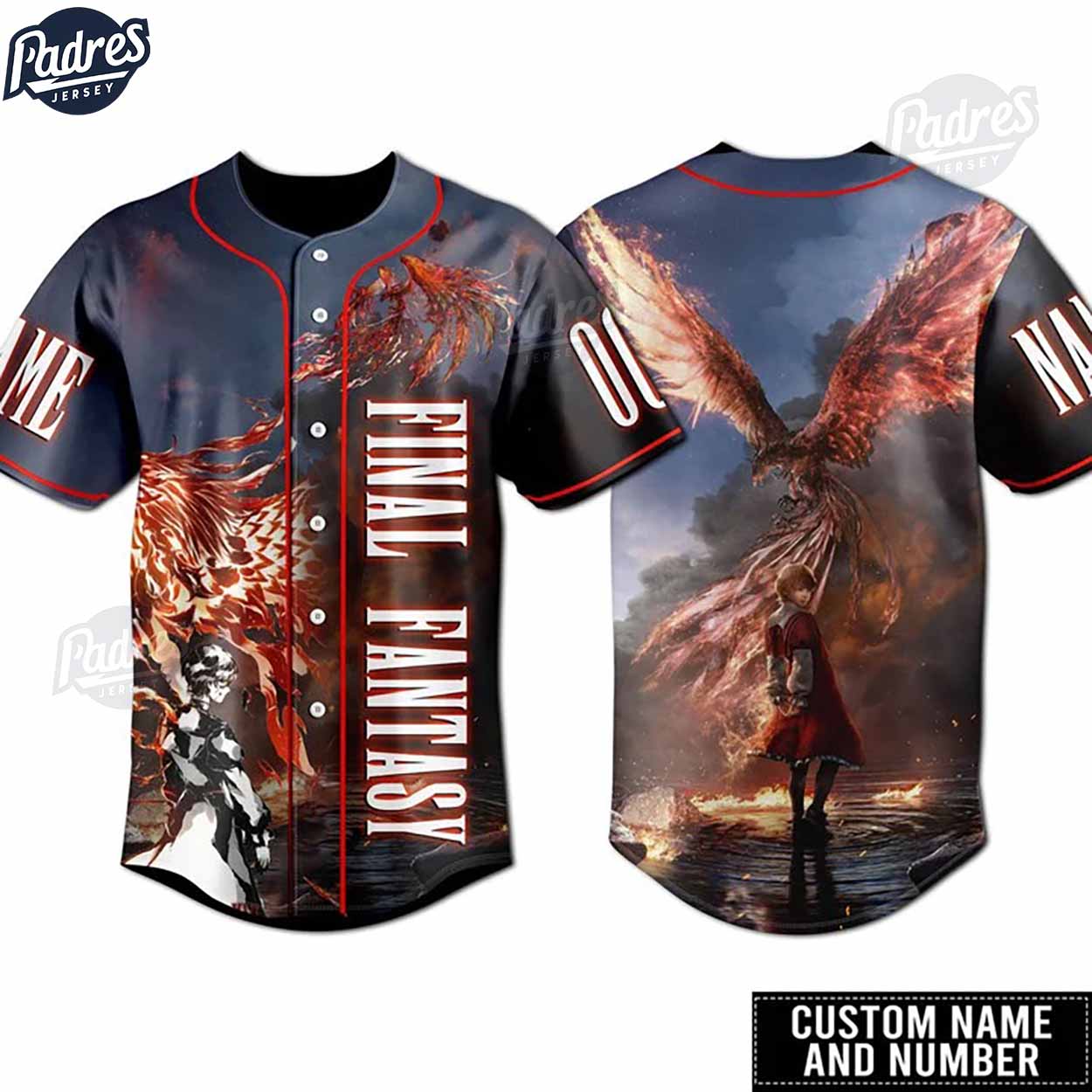 Custom Final Fantasy Baseball Jersey - Padres Jersey Oasis: Elevate Your Baseball Style Game T-Shirts, Hoodie,... (Image 3)