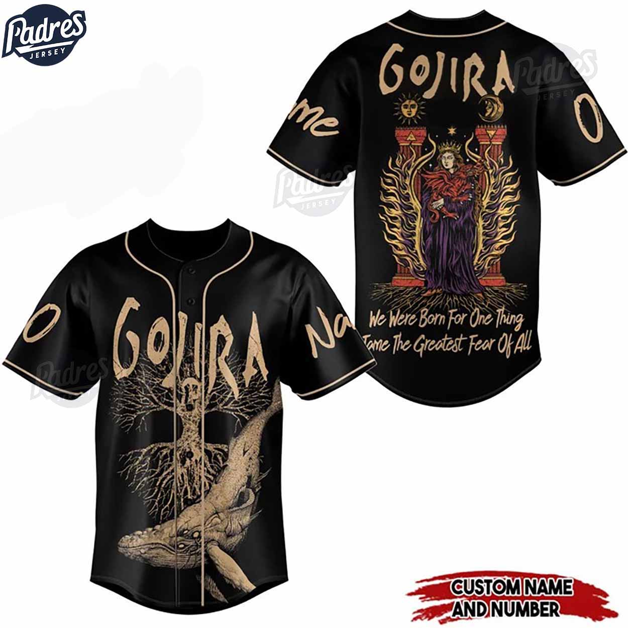 Custom GOJIRA Baseball Jersey Style - Padres Jersey Oasis: Elevate Your Baseball Style Game T-Shirts, Hoodie,... (Image 1)