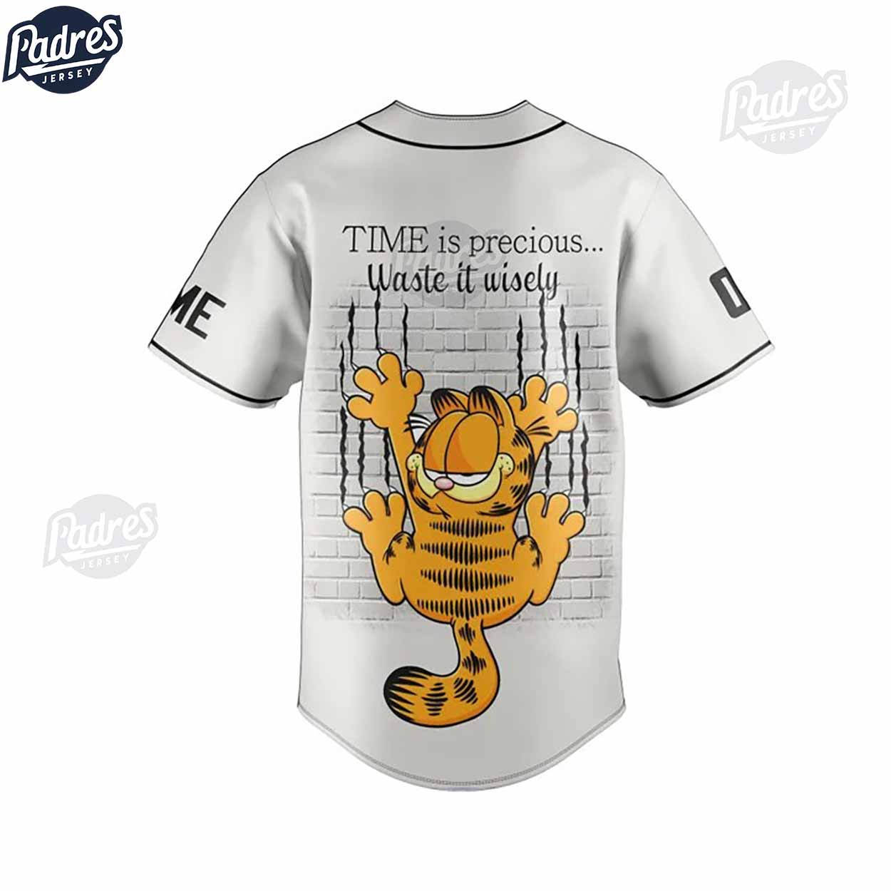 Custom Garfield Baseball Jersey - Padres Jersey Oasis: Elevate Your Baseball Style Game T-Shirts, Hoodie,... (Image 3)