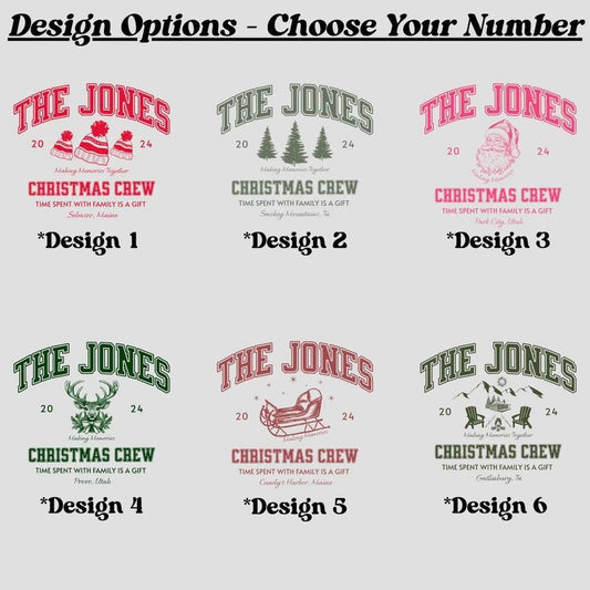 Custom Gifted Family Christmas Shirts Comfort Colors Matching Family Christmas Tshirts Personalized Name Christmas Crew...