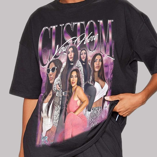Custom Girlfriend Face Bootleg Rap Tee, Custom Boyfriend Vintage Graphic 90s Tshirt, Custom Photo Shirt, CUSTOM Your Own Bootleg Idea Here