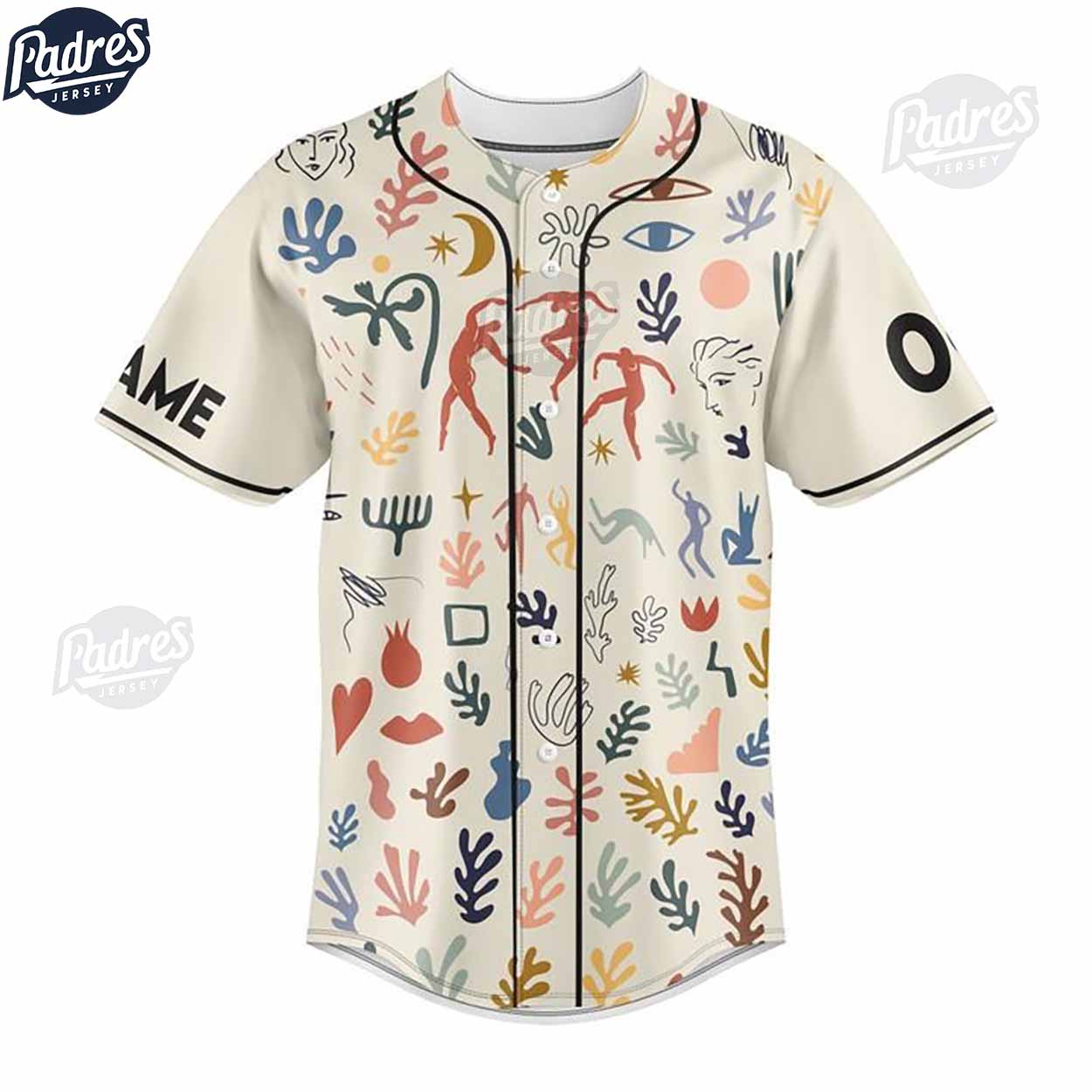 Custom Henri Matisse Baseball Jersey Creativity Takes Courage - Padres Jersey Oasis: Elevate Your Baseball... (Image 2)